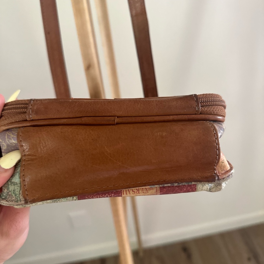 Vintage Fossil Leather Multicolor Patchwork Women… - image 7